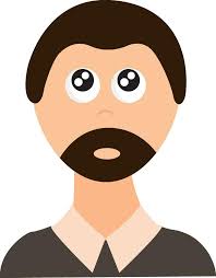 Clipart of a man with brown hair and a well-groomed stylish beard vector or  color illustration 35433064 Vector Art at Vecteezy