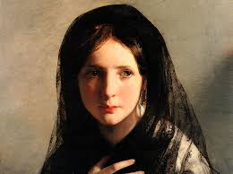 In Traumen Versunken, art, painted portrait, painting, bonito, portrait,  lady, HD wallpaper