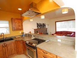 The fireplaces share the wall and are offset, completely separate. Wall Cut Out Houzz