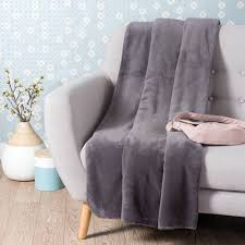Plaid Gris Ardoise 150x230 Chaleur Maisons Du Monde