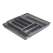 Range Couverts Extensible En Plastique Gris Sundis Castorama