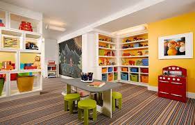 Basement Kids Playroom Ideas And Design Tips Add lighting and sturdy railing to your stairway to safely access your basement.