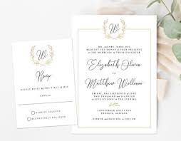 Monogram Wedding Invitation Initial Crest Wedding Invitation Etsy Monogram Wedding Invitations Crest Wedding Invitations Monogram Wedding Invitations Initials
