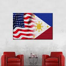 Philippines And Usa Flag Multi Panel Canvas Wall Art In 2021 Philippine Flag Wallpaper Multi Panel Canvas Wall Canvas