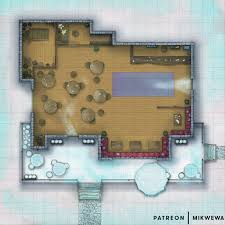 Tavern Two Floors 20x20 Mik Wewa On Patreon In 2020 Tabletop Rpg Maps Pathfinder Maps Map