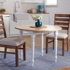 Finally, a contemporary 42 round table that extends to 60 with the 18 removable. Drop Leaf Kitchen Table With 2 Round Stools Natural Kitchen Islands Kitchen Carts Home Garden