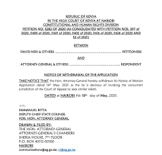 The truth about bbi explained plo lumumba the hot seat. Oliver Mathenge On Twitter The Attorney General Has Formally Withdrawn The Bbi Ruling Stay Application At The High Court And Will Seek The Same Relief At The Court Of Appeal Https T Co Qwxctwgxan