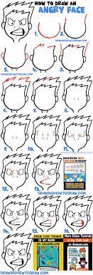 How To Draw Cartoon Facial Expressions : Angry, Furious, Mad - How To Draw  Step By Step Drawing Tutorials