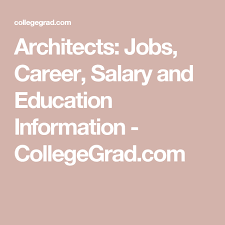 Architects Jobs Career Salary And Education Information Collegegrad Com Architect Jobs Education Information Architect Career