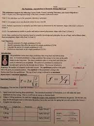 When the bob is displaced from equilibrium and then released, it begins its back and forth vibration about its fixed equilibrium position. Solved Name Pd The Pendulum Intreduction To Lharmonic Chegg Com