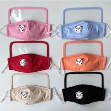 Tie a knot and cut off the ends of the thread. China Face Mask With Eye Shield Reusable Face Shield With Breathing Valve Faceshield For Virus Protection For Children China Face Mask Mask