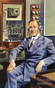 The marchese marconi is credited as the inventor of radio, and he shared the 1909 nobel prize in physics with karl ferdinand . Guglielmo Marconi At His Radio Transmitter Painting By Ron Embleton
