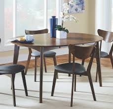 I am not sure if the central portion of the table has a drawer of some sort. Retro Style Dark Walnut Oval Dining Table W Extension Leaf