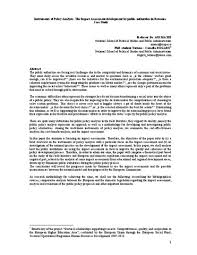 Instruments of policy analysis. the impact assessment development by public  authorities in Romania. Case study Munich Personal RePEc Archive