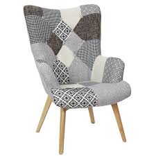 Technique qui consiste à assembler des morceaux de tissus de. Fauteuil Helsinki Patchwork Gris Home Deco Factory Cdiscount Maison