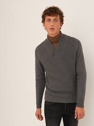 Pull homme uni col v. Pull Devred Modalova