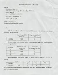 Selain itu ada tambahan beberapa soal kombinasi yang mencakup ketiga bangun tersebut. Contoh Jawaban Soal Ujian Riset Operasi Download Bagikan Contoh