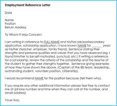 Sample Employment Reference Letters Writing Guide Tips