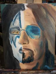Ace Frehley watercolor painting completed