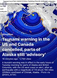 A network of sensors to detect tsunamis and a communications infrastructure to issue timely alarms to. Rubika Liyaquat On Twitter Tsunami Warnings Canceled After Magnitude 7 9 Earthquake Off Alaska