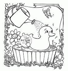 Snowman s cute angels decorating snowman5a20. Cute Ducks Coloring Page For Kids Summer Coloring Pages Coloring Home
