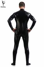 All latex items are checked prior to sale for quality control and sold intact and wearable. Mandy Men S Black Shiny Metallic Unitard Catsuit Dancewear Mock Neck Crotch Zip Front Spandex Lycra Bodysuit Zentai Without Hood Metallic Unitard Spandex Lycrazentai Zentai Aliexpress