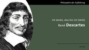 Rene Descartes Ich Denke Also Bin Ich Lesung Rene Descartes Science Poster Rene