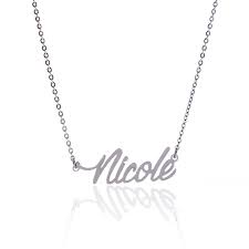Women Name Necklace Nicole Gold Color Stainless Steel Name Necklace Custom Name Necklace Personalized Initials Necklace