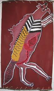 Bark Painting Done In The X Ray Style Done By Raphael Barnes In Bass Arts Studio S Art Camp Camping Art Student Art Art Studios