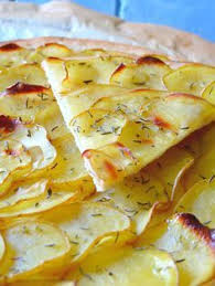 Tarte Fine A La Pomme De Terre 2 Pommes De Terre Moyennes Fleur De Sel Thym Recettes De Cuisine Recette Tarte Fine Aux Pommes
