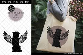 Download Border Collie 3 With Wings Svg Pet Memorial Rip Angel In Loving Memory Animal Lover Vector For Cricut Silhouette Studio Scan And Cut Files The Silhouette Queen
