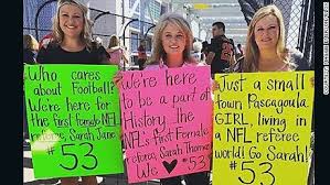 The league has big football names involved (troy polamalu, hines ward, dean blandino, mike pereira), big financial backing (keith rabois, peter thiel, chernin group, and mgm), and big television partners. Sarah Thomas To Become First Woman To Officiate Nfl Playoff Game Cnn