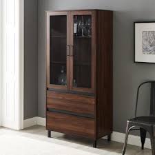 Explore 2 listings for welsh dresser with glass doors at best prices. Walnut Office Storage Cabinets Home Office Furniture The Home Depot