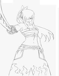 Tails coloring pages are a fun way for kids of all ages to develop creativity, focus, motor skills and color recognition. Printable Erza Scarlet Coloring Pages Anime Coloring Pages