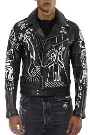 Black And Gold Leather Jacket Mens Diesel Black Gold Black Leather Jacket With Graffiti Print Modesens Diesel Black Gold Leather Jacket Black Leather Jacket