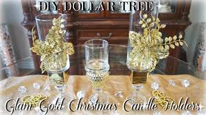 Diy Dollar Tree Glam Gold Christmas Candle Holders Diy Room Decor Diy Dollar Store Decor Youtube
