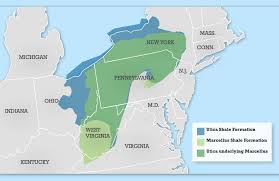 marcellus and utica shale formation map