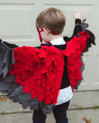 Bird Costume For Kids Red And Grey Dress Up Bird Wing Cape For Children Kids Play Costume Bird Wings Cape Accessory To Wings Costume Kids Bird Wings Costume Wings Costume