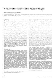 (c) provide guidance, counselling and other services to families for protecting children or for the prevention of circumstances requiring the protection of children; Pdf A Review Of Research On Child Abuse In Malaysia