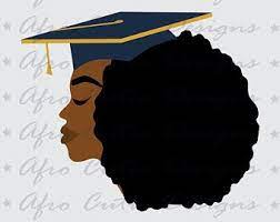 Svgs And Clip Art For Women Of Color By Afrocutiedesigns On Etsy Graduation Art Black Girl Magic Art Black Girl Art