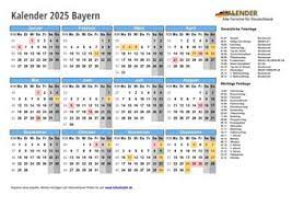 Dann nutzen sie einfach den folgenden html. Kalender 2025 Bayern Alle Fest Und Feiertage