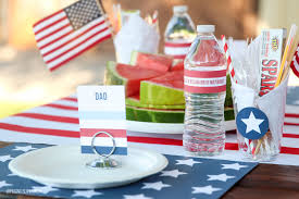 I think that the printable here would be perfect for decorating the kid's rooms! July 4th Water Bottle Wraps Featuring Usa Trivia Print Labels Free