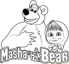 Printable colouring book for kids 16. Masha And The Bear Coloring Page For Kids Free Masha And The Bear Printable Coloring Pages Online For Kids Coloringpages101 Com Coloring Pages For Kids