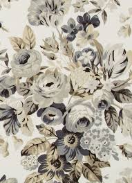 Perfect for upholstery fabric or drapery fabric. Medley Blooms Crypton Pewter Robert Allen Fabric