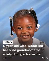 AMAZINGLY BRAVE ! A 5-year-old is being hailed as a hero after she saved  her blind grandmother from a house fire. The brave little girl even told  each neighbor she came across