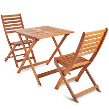 Vonhaus Wooden Table And Chair Set Traditional Garden Patio Dining Furniture Set 70 X Patio Furniture Sets Patio Dining Furniture Wooden Table And Chairs