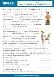 Past And Present Verb To Be Interactive Worksheet In 2020 Grammar Activities Worksheets Learn English English Grammar Worksheets