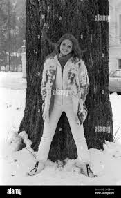 Actress Elisabeth Krogh at a photoshoot (location unknown, probably during  the shooting in Austria Stock Photo