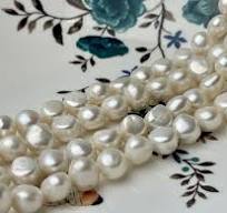 10 Mm AAA Large Hole Natural White Freshwater Pearl Nugget ...