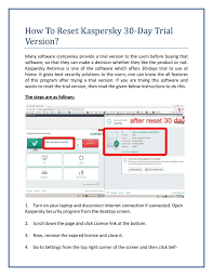 How To Reset Kaspersky 30 Day Trial Version By Jessica Kater Issuu